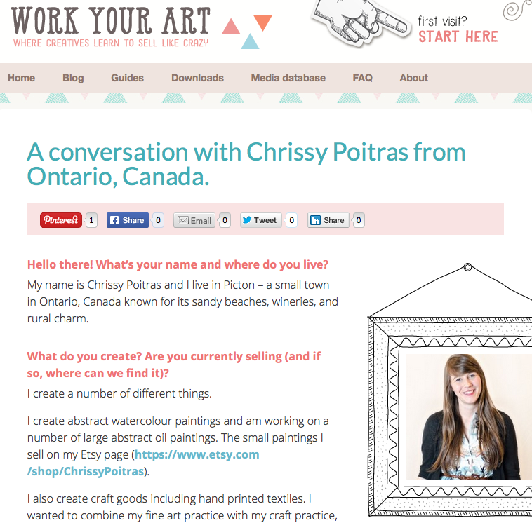 press, Chrissy Poitras, Work Your Art